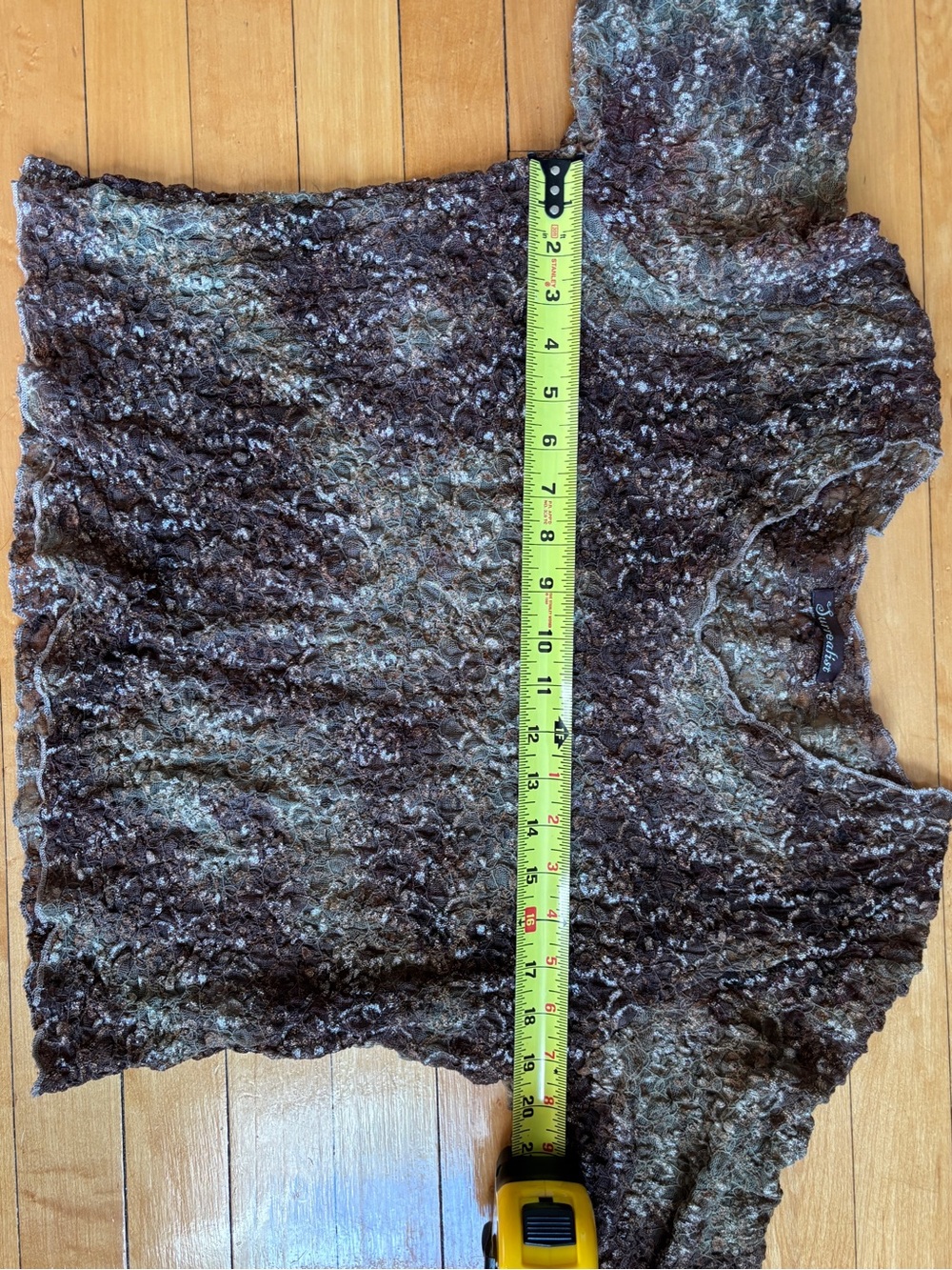 EUC Vintage Y2K Surrealist V-Neck Sheer Mesh Lace Textured Top | Women’s XL-XXL - Picture 8 of 16